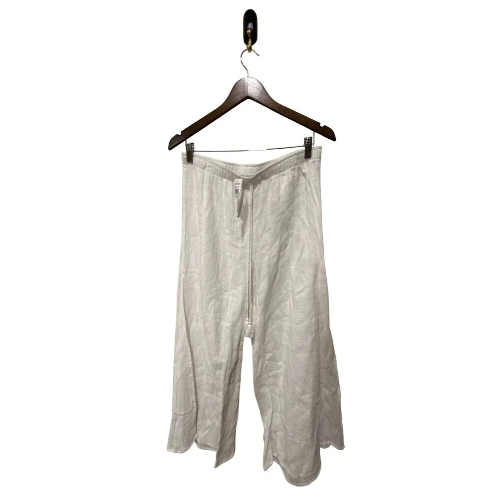 J Valdi Women's Cancun Wide-Leg Swim‎ Cover-Up Pants Size Large